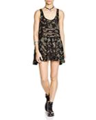 Free People Lace Inset Printed Dress