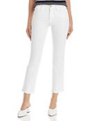Frame Le High Cropped Straight-leg Jeans In Blanc