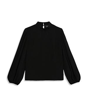 The Kooples Flowing High Neck Blouse