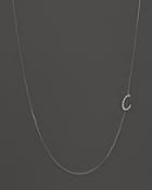 Kc Designs Diamond Side Initial C Necklace In 14k White Gold, .05 Ct. T.w.