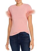 Cinq A Sept Zoie Feather Trimmed Top