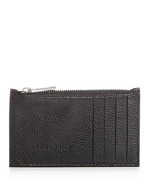 Longchamp Le Foulonne Leather Zip Card Case