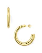 Argento Vivo Soho Tube Hoop Earrings In 18k Gold-plated Sterling Silver