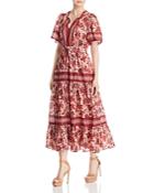 Kate Spade New York Paisley Blossom Print Midi Dress