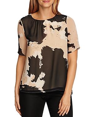 Vince Camuto Abstract Cow-print Top