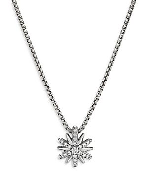 David Yurman Petite Starburst Pendant Necklace With Diamonds, 18