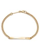 Zoe Chicco 14k Yellow Gold Id Bar Diamond Curb Chain Bracelet