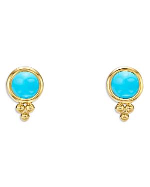 Temple St. Clair 18k Yellow Gold Piccolo Turquoise Stud Earrings - 100% Exclusive