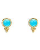 Temple St. Clair 18k Yellow Gold Piccolo Turquoise Stud Earrings - 100% Exclusive