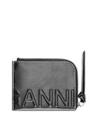 Ganni Recycled Leather Zip Around Card Holder