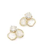Ippolita 18k Gold Rock Candy Mixed Stone Cluster Earrings In Flirt