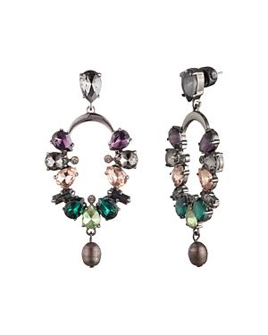 Carolee Stone Cascade Cultured Freshwater Pearl Drop Earrings