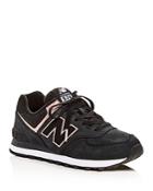 New Balance Women's 574 Nubuck Leather Lace Up Sneakers