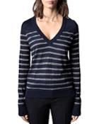 Zadig & Voltaire Striped Lurex Sweater