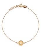 Bloomindale's Heart Disc Chain Link Bracelet In 14k Yellow Gold - 100% Exclusive