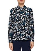 Ted Baker Colour By Numbers Elbera Crane-print Silk Shirt