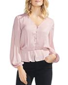 Vince Camuto Button-down Peplum Top