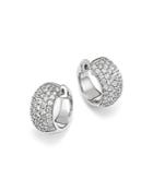 Bloomingdale's Diamond Huggie Hoop Earrings In 14k White Gold, 2.0 Ct. T.w. - 100% Exclusive