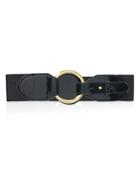 Lauren Ralph Lauren Patent Tab O-ring Stretch Belt