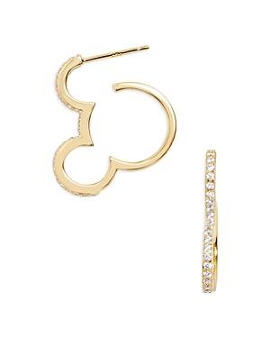 Baublebar Disney Pave Hoop Earrings In 18k Gold Plated Sterling Silver