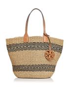 Tory Burch Miller Straw Striped Tote