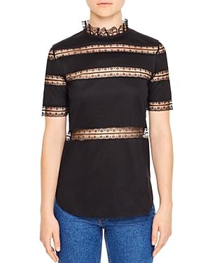 Sandro Lace-inset Top