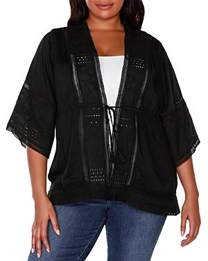 Belldini Plus Eyelet Cardigan