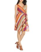 Lauren Ralph Lauren Petites Striped Wrap Dress