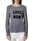 Zadig & Voltaire Willy Flocked Love Now Graphic Tee