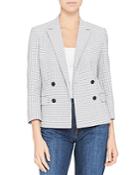 Theory Shrunken Grid Print Jacket
