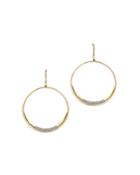 Bloomingdale's Pave Diamond Circle Drop Earrings In 14k Yellow Gold, 0.35 Ct. T.w. - 100% Exclusive