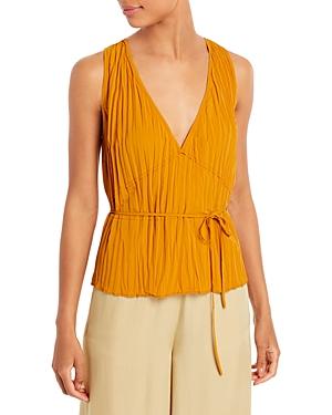 Vince Crushed Double V-neck Tank