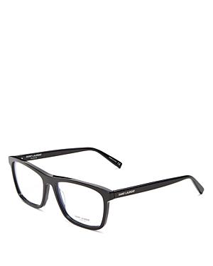 Saint Laurent Men's Square Clear Glasses, 56mm