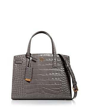 Tory Burch Walker Small Croc Embossed Leather Satchel