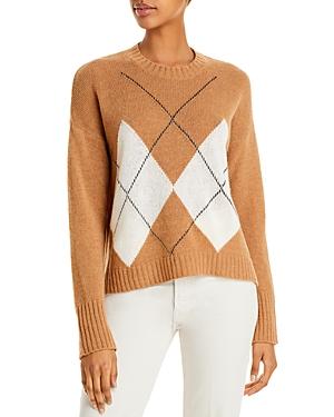 Marella Murge Argyle Front Crewneck Sweater