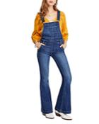 Free People Carly Flared Denim Overalls