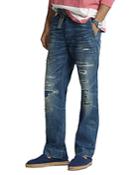 Polo Ralph Lauren Cotton Distressed Classic Fit Jeans In Buckly