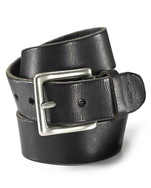 Polo Ralph Lauren Distressed Leather Belt With Westened Buckle
