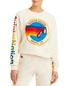 Aviator Nation Rainbow Stripe Graphic Sweatshirt