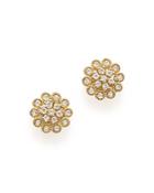 Bloomingdale's Diamond Flower Earrings In 14k Yellow Gold, 0.33 Ct. T.w. - 100% Exclusive