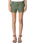 Zadig & Voltaire Simio Leather Shorts