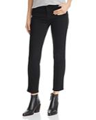 Hudson Holly Piped Ankle Skinny Jeans In Black Lux