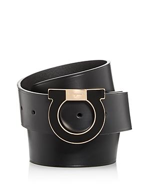 Salvatore Ferragamo Men's Gancio Buckle Leather Belt