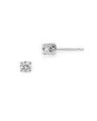 Diamond Stud Earrings In 14 Kt. White Gold, 0.33 Ct. T.w. - 100% Exclusive