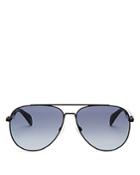 Rag & Bone Men's Brow Bar Aviator Sunglasses, 58mm