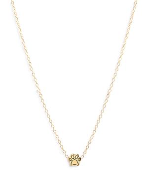 Zoe Chicco 14k Yellow Gold Itty Bitty Paw Pendant Necklace, 16