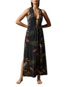 Ted Baker Flisss Highland Plunging Maxi Swim Cover-up