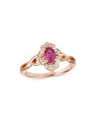 Bloomingdale's Ruby & Diamond Art Deco Ring In 14k Rose Gold - 100% Exclusive