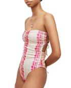 Allsaints Ava Marea Strapless One Piece Swimsuit