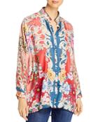 Johnny Was Silk Dusk Printed Blouse